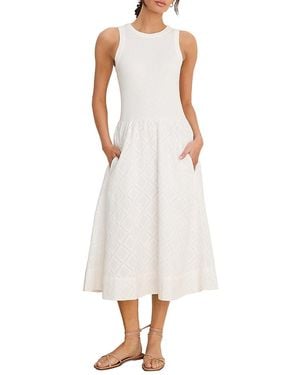 NIC+ZOE Diamond Eyelet Sophia Dress - White