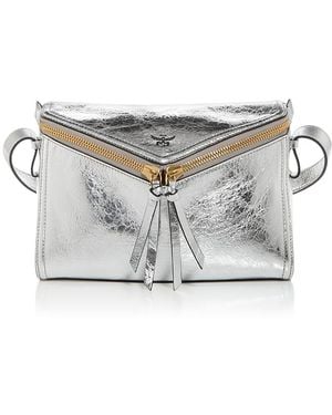 MCM Diamant 3D Leather Shoulder Bag - Gray