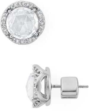 Kate Spade That Sparkle Pave Large Round Stud Earrings - Metallic