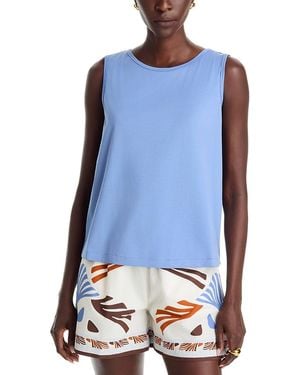 Herno Cotton Stretch Shell Tank Top - Blue