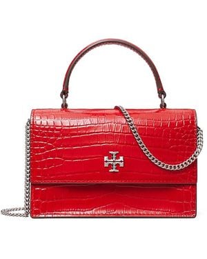 Tory Burch Kira Leather Mini Top Handle Bag - Red