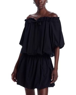 Patou Tie-Fastening Mini Dress - Black