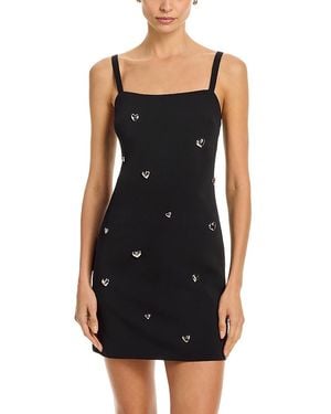 MILLY Colette Heart Applique Mini Dress - Black