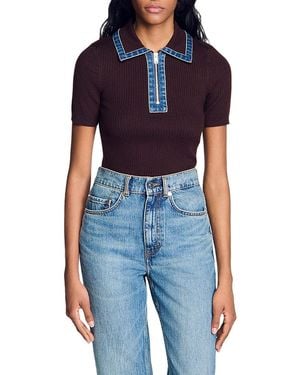 Sandro Richmond Polo Sweater - Blue