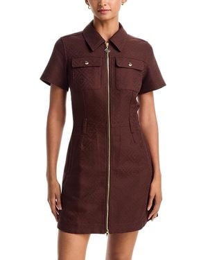 CASABLANCA Cotton Monogram Canvas Dress - Red