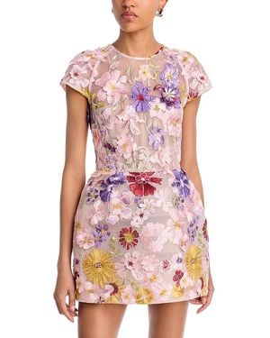 Bronx and Banco Jasmine Cap Sleeve Mini Dress - Pink