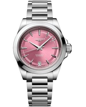 Longines Conquest Watch, 34Mm - Pink