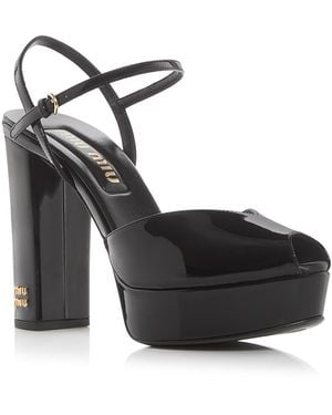 Miu Miu Platform Sandals - Black