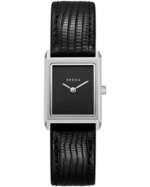 Breda Virgil Leather Strap Watch, 20Mm X 16Mm - Black