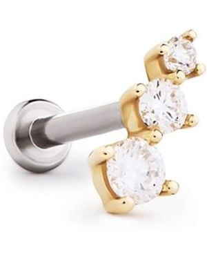 Ana Luisa Solid Lab-Grown Diamond Crawler Flatback Single Stud - White