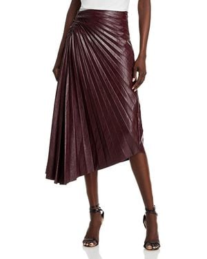 A.L.C. A. L.C. Tracy Asymmetrical Pleated Skirt - Red