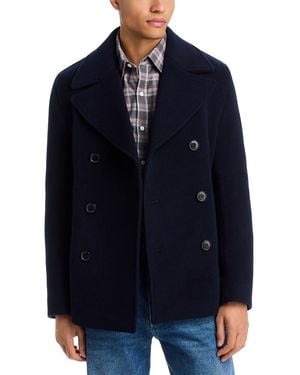 BOSS Hyde Slim Fit Wool Blend Peacoat - Blue