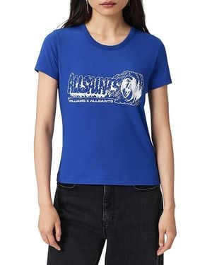 AllSaints Burnout Stevie Tee - Blue