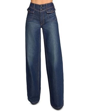 Ramy Brook Ciara High Rise Wide Leg Jeans - Blue