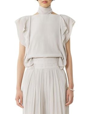 Lanvin Frilled Top - Gray