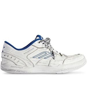 Balenciaga Hamptons Lace Up Sneakers - White