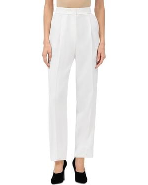Emporio Armani Pleated Slim Leg Pants - White