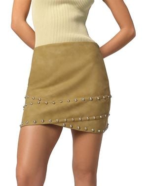 Apparis Bullet Sans Faux Leather Crossover Skirt - Green