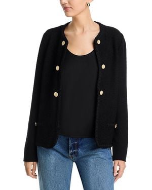 Misook Wrinkle Resistant Soft Knit Jacket - Black
