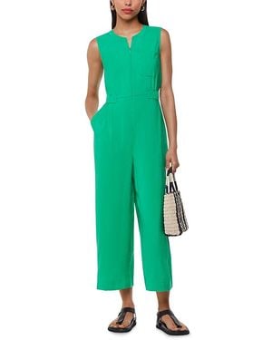 Whistles Josie Zip Front Jumpsuit - Green