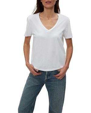 Michael Stars Daria V-Neck Tee - Blue