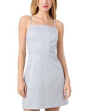 French Connection Square Neck Mini Dress - Gray