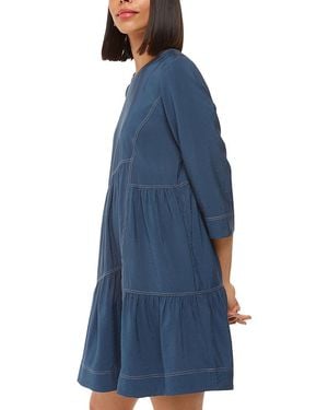 Whistles Phoebe Seam Trapeze Dress - Blue