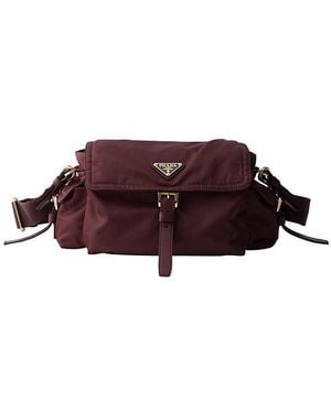 Prada Explore Medium Re-Nylon Shoulder Bag With Flap - Brown