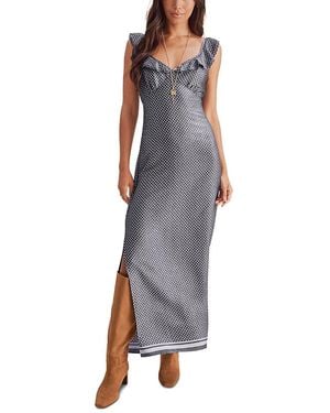 Splendid Baylee Lace Trim Maxi Dress - Gray
