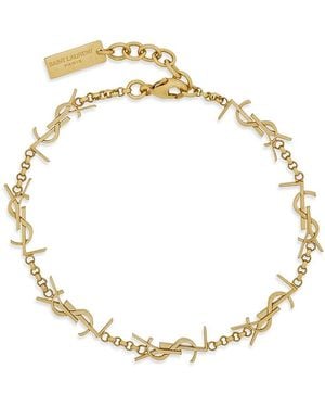 Saint Laurent Cassandre Multi-Charm Bracelet - Metallic