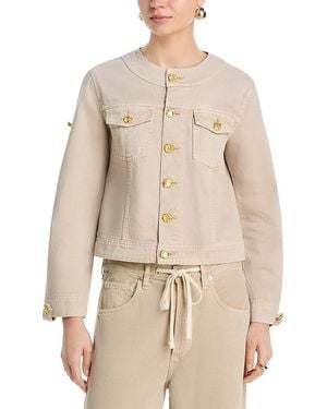 L'Agence Anouk Collarless Jacket - Natural