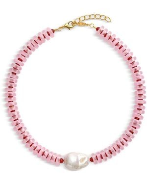 SANDRALEXANDRA New Wave Necklace, 13.5-15 - Pink