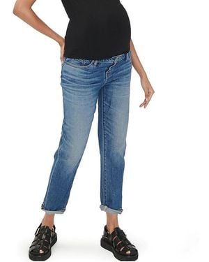 Hatch Collection Under The Bump Boyfriend Maternity Jean - Blue