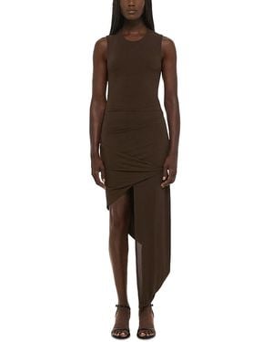 Helmut Lang Twist Drape Dress - Brown