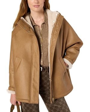 Gerard Darel Margaux Shearling Coat - Brown