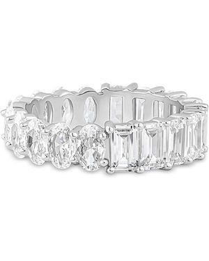 Kenneth Jay Lane Oval & Emerald Cut Cubic Zirconia Eternity Band Ring - White