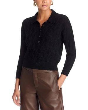 L'Agence Airy Cable Knit Wool Sweater - Blue