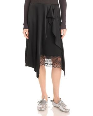 Acne Studios Lace Trim Skirt - Black