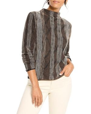 NIC+ZOE Ombre Pixel Knit Sweater - Grey
