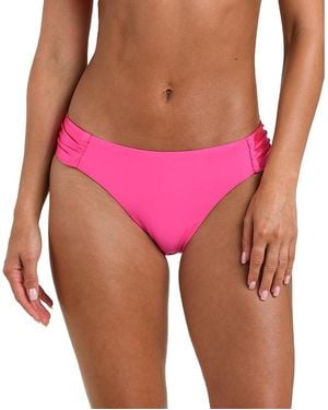 Sunshine 79 Solid Shirred Side Hipster Bottom - Pink
