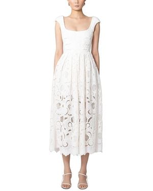 SAU LEE Holland Midi Dress - White