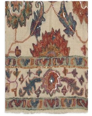 Gerard Darel Soane Sequined Wool & Silk Scarf - Brown