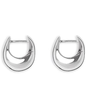 LIE STUDIO Sculptural Hoop Earrings - Metallic