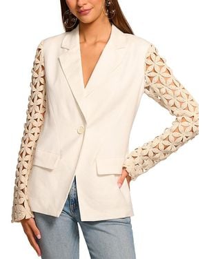 Ramy Brook Kelsey Crochet Sleeve Jacket - Natural