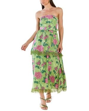 Eddy Strapless Daisy Dress - Green