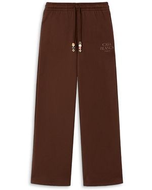 CASABLANCA Wide Leg Jogger Pants - Brown