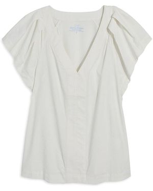 Vineyard Vines Harbor Flutter Sleeve Top - White