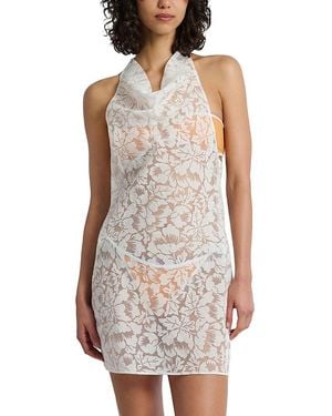 Onia Burnout Cowl Mini Dress - White