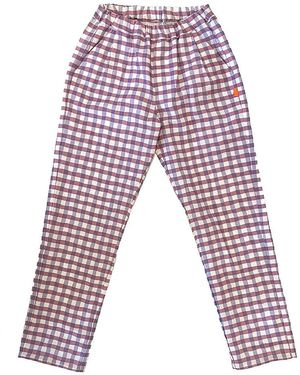 Mon Coeur Linen Gingham Pant - Red