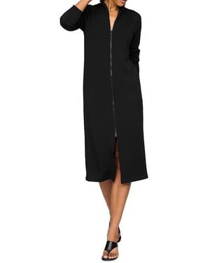 Spanx Airessentials Pintuck Zip Front Maxi Dress - Black
